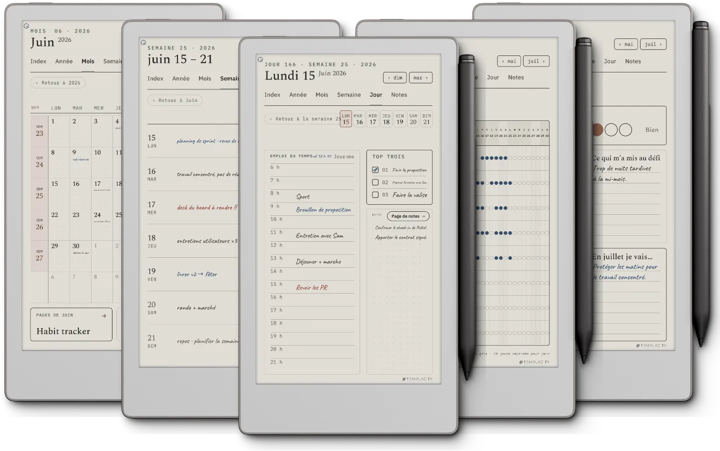 Le Planner pour reMarkable