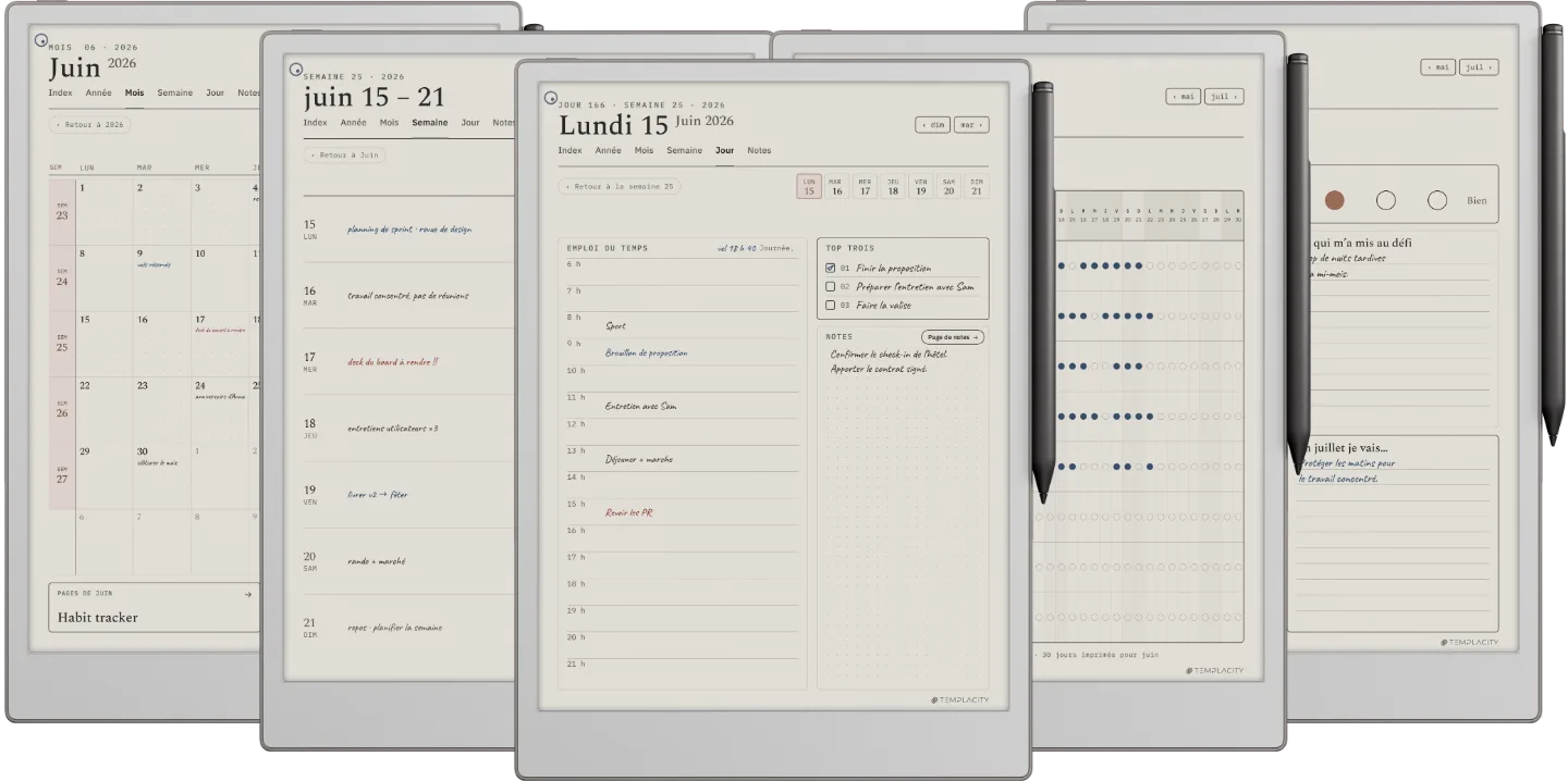 Le Planner pour reMarkable