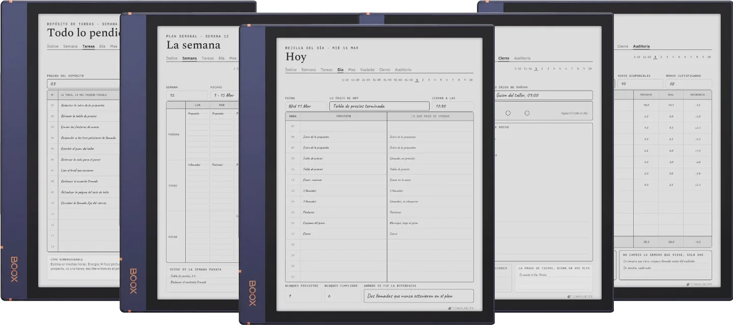 The Planner · Sistema de bloques de tiempo