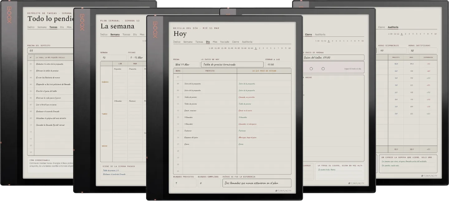 The Planner · Sistema de bloques de tiempo