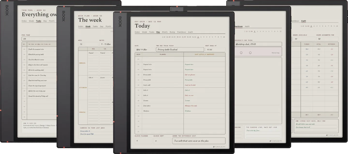 The Planner · Time Block System