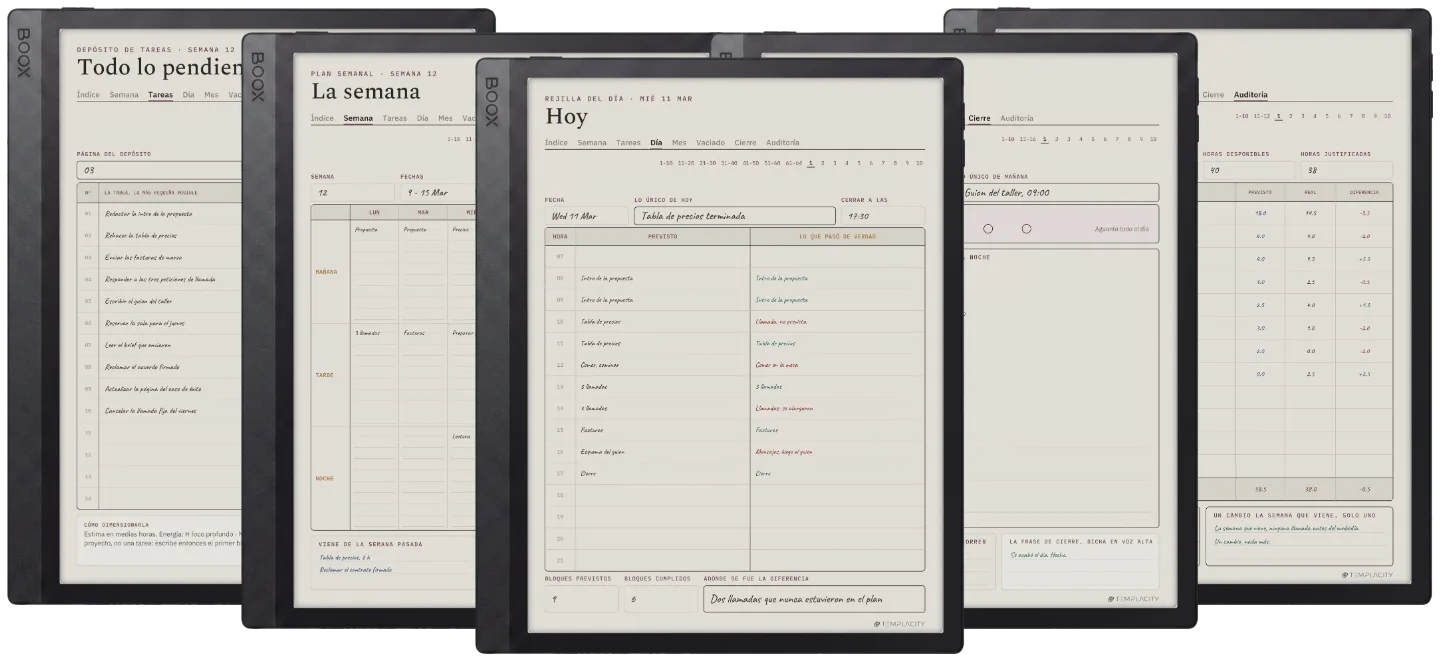 The Planner · Sistema de bloques de tiempo