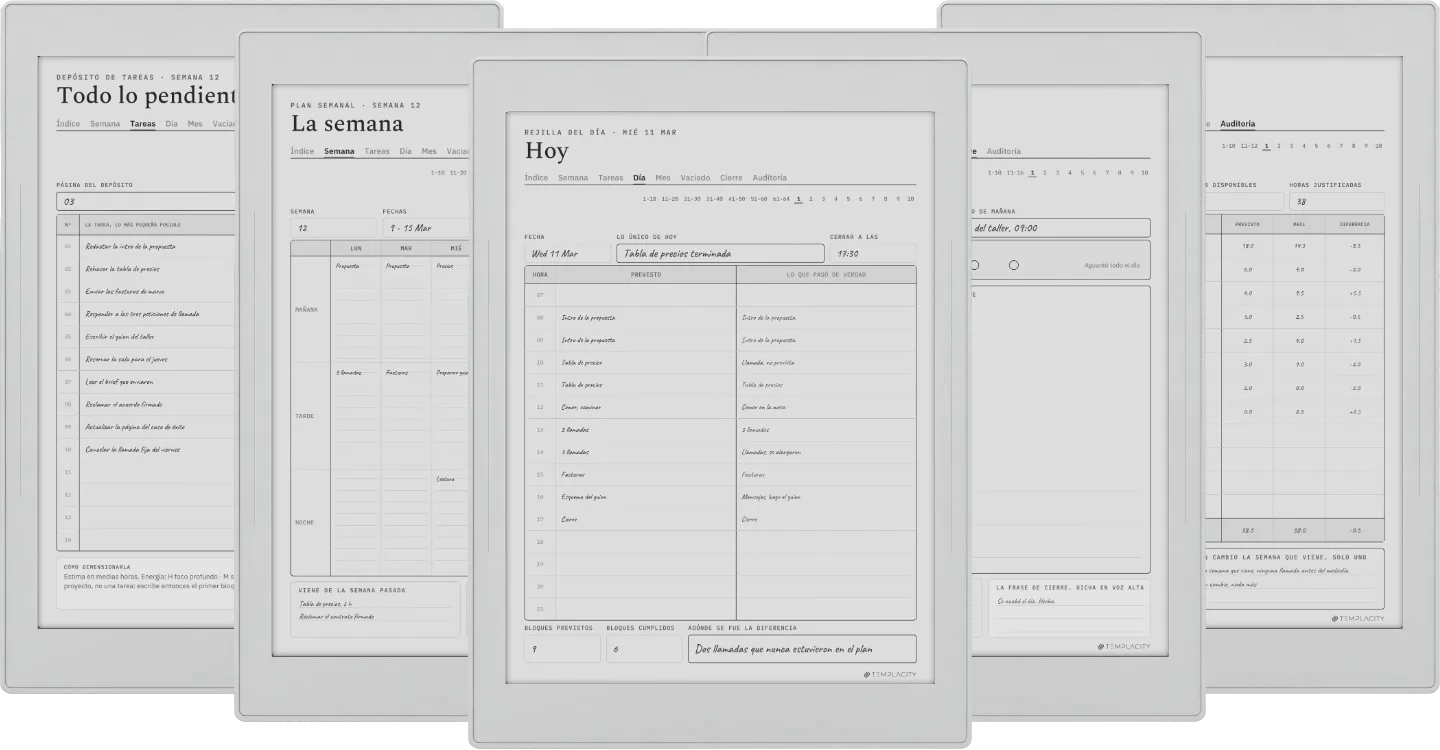 The Planner · Sistema de bloques de tiempo