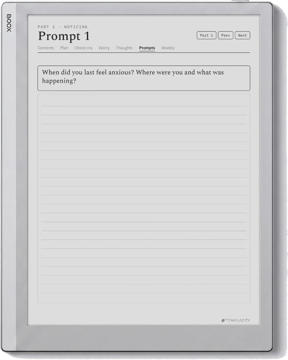 The Anxiety Journal Boox Go 10.3, página 9