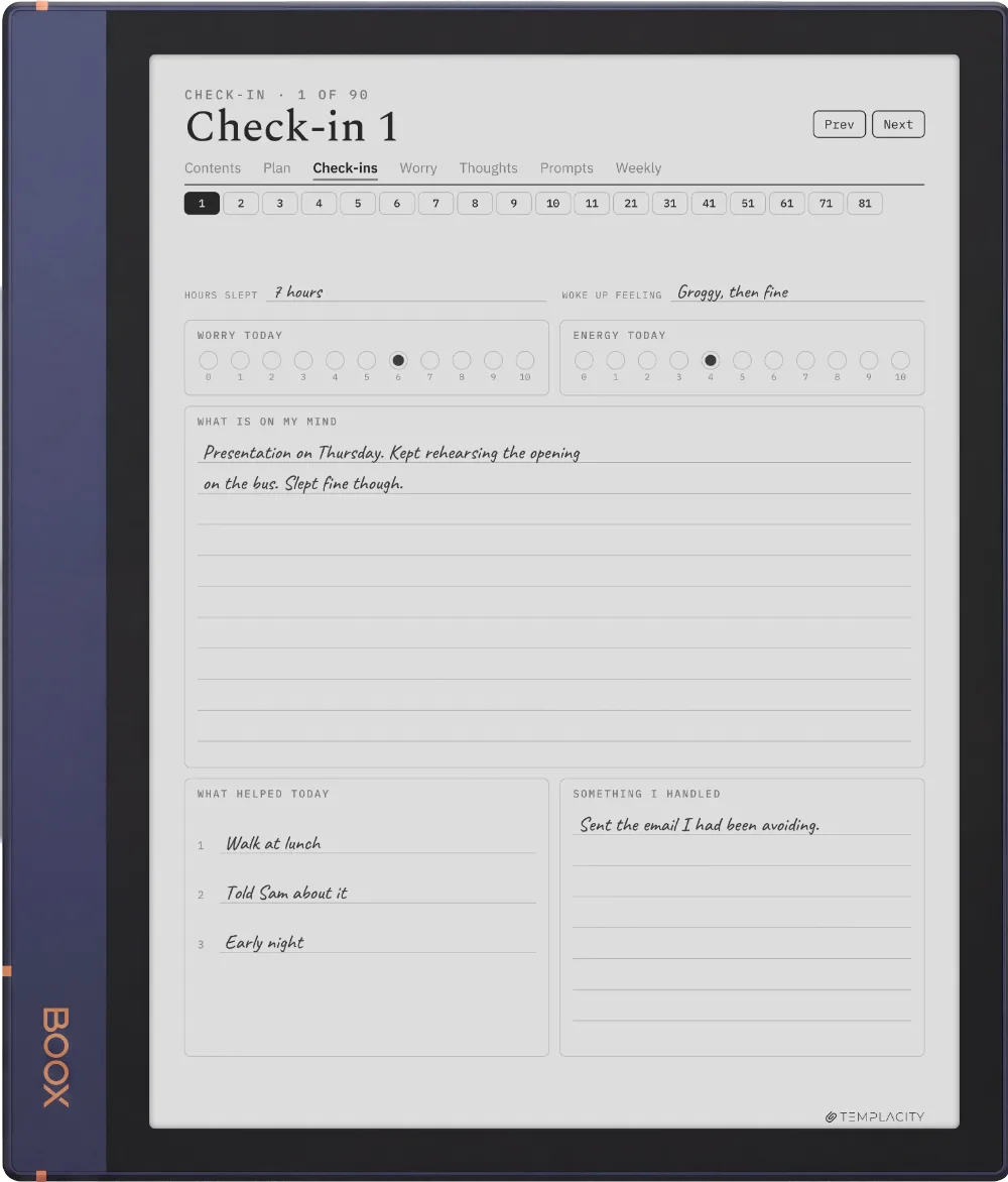 The Planner The Check-in
