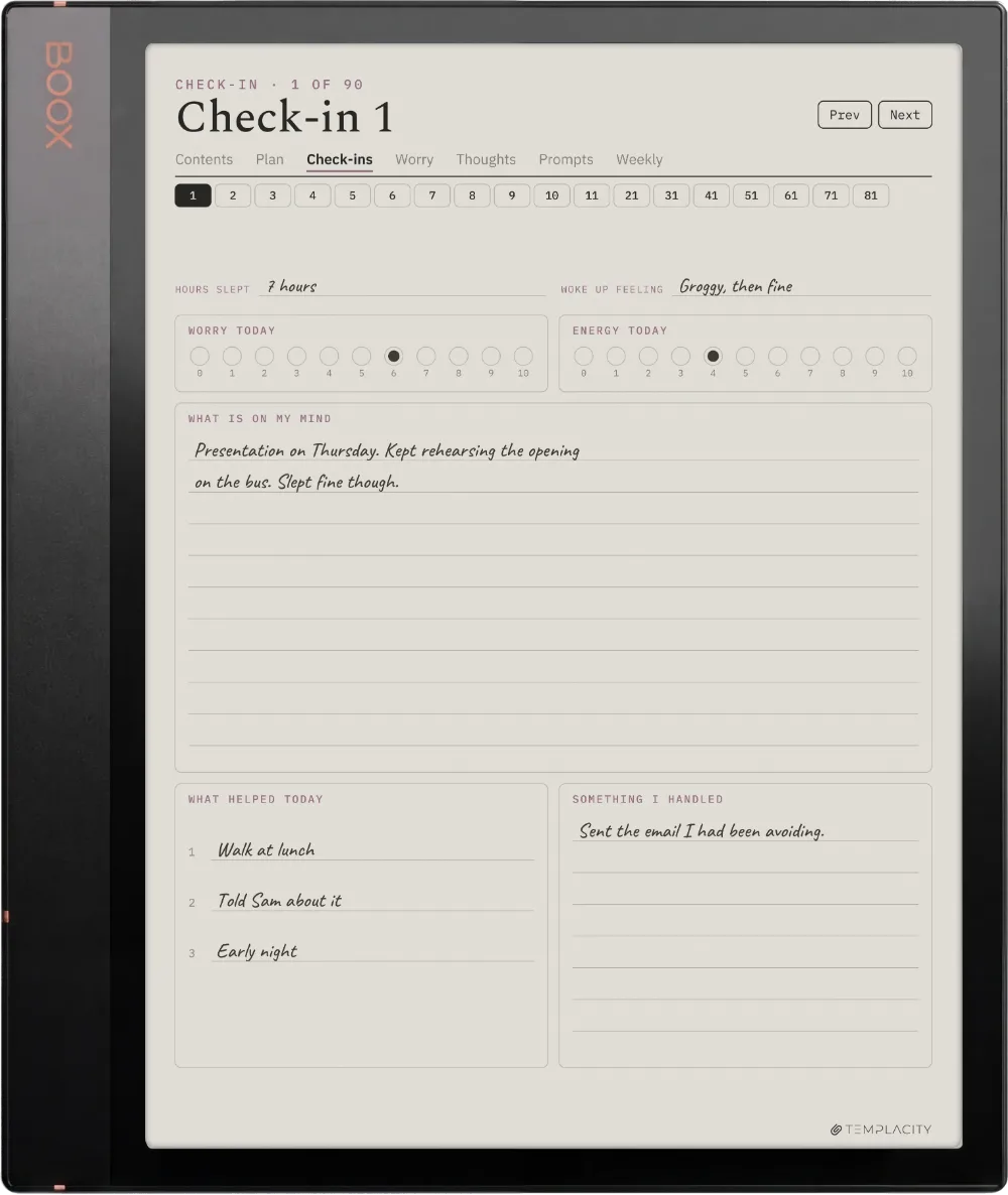 The Anxiety Journal Boox Note Air3 C page 1
