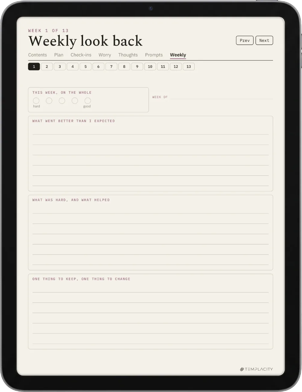 The Anxiety Journal iPad, página 10