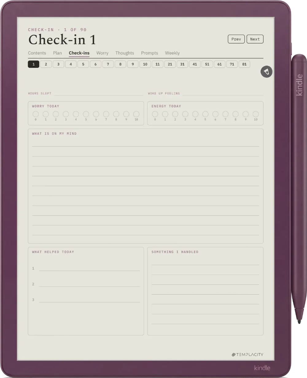 Le journal de l'anxiété Kindle Scribe Colorsoft page 6