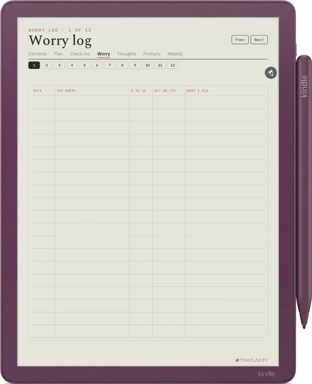 Le journal de l'anxiété Kindle Scribe Colorsoft page 7
