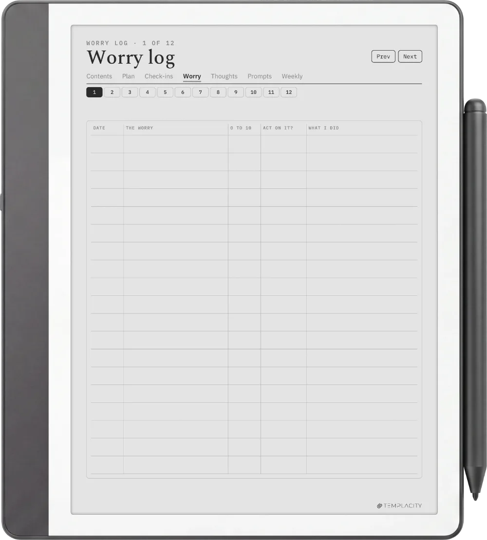 The Anxiety Journal Kindle Scribe page 7
