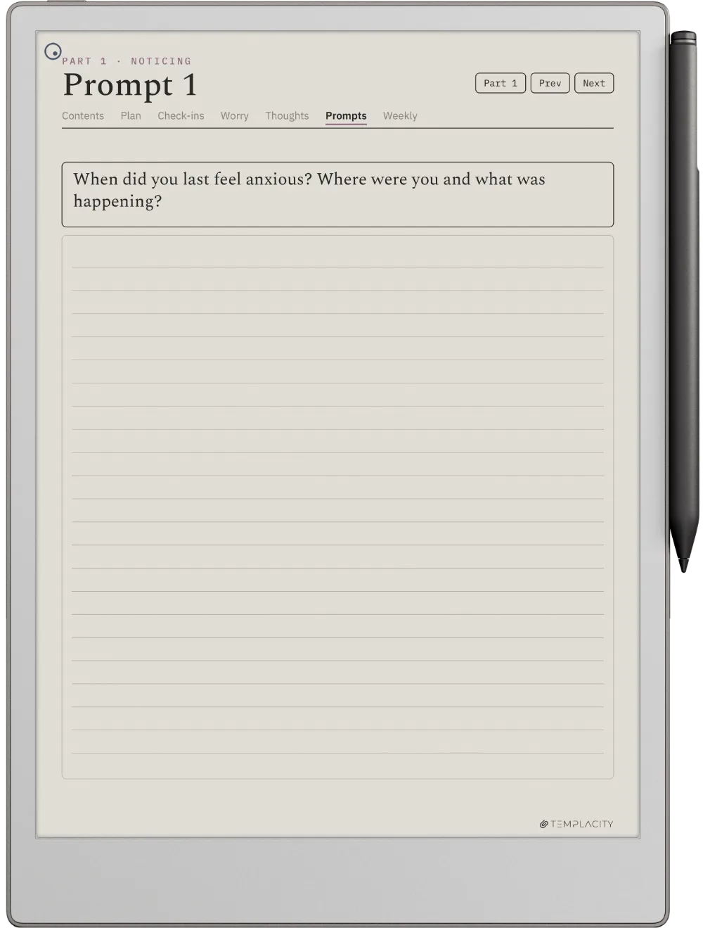The Anxiety Journal reMarkable Paper Pro page 9