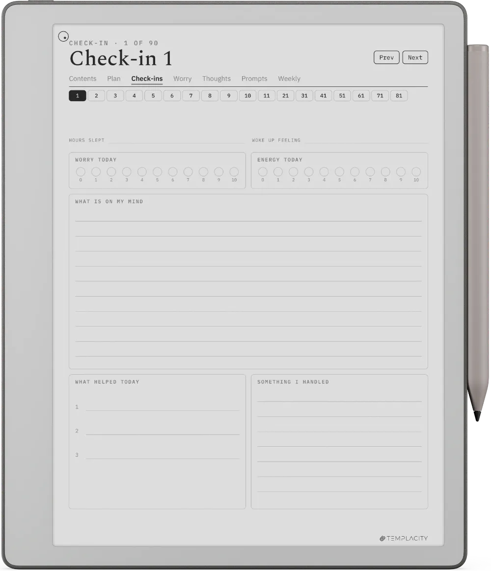 The Anxiety Journal reMarkable Paper Pure page 6