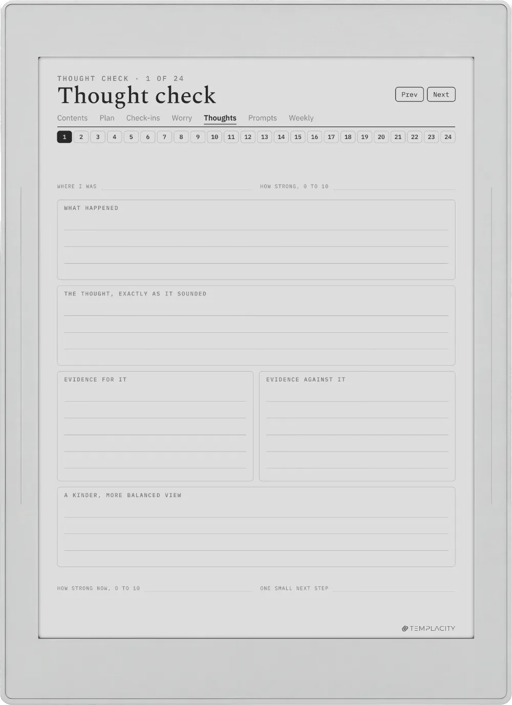 The Anxiety Journal Supernote Nomad page 8