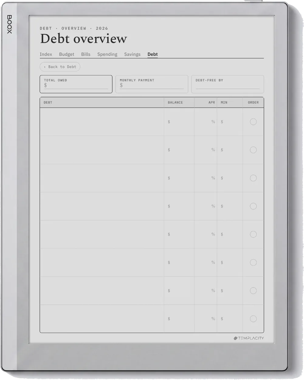 The Planner · Budget Boox Go 10.3 page 5