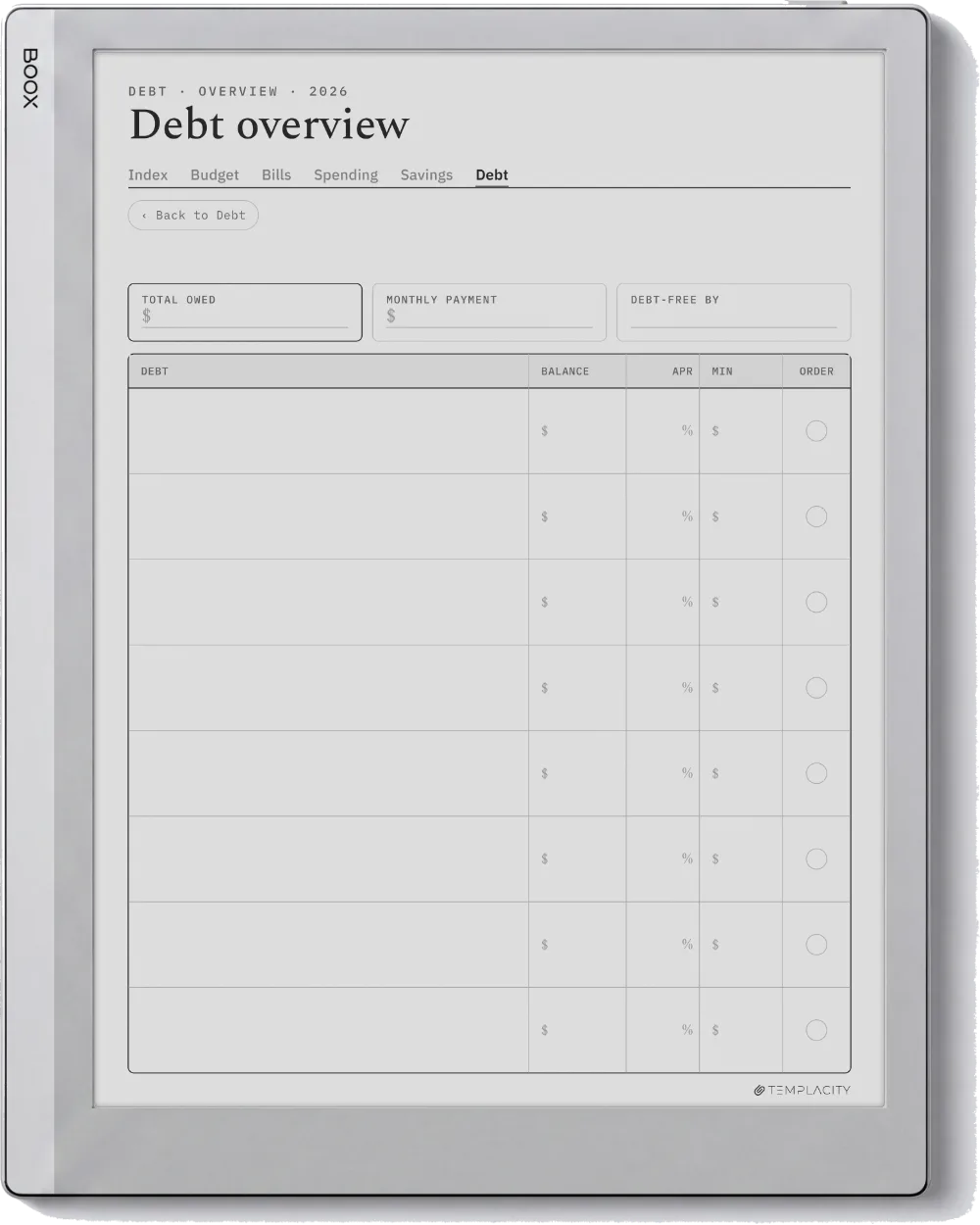 The Planner · Budget Boox Go 10.3 page 5