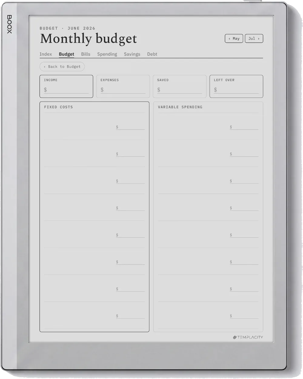 The Planner · Budget Boox Go 10.3 page 1