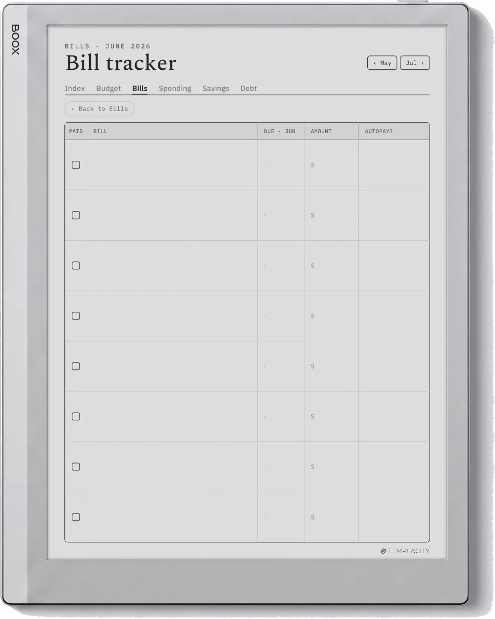 The Planner · Budget Boox Go 10.3 page 2