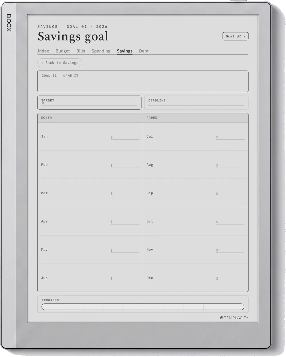 The Planner · Budget Boox Go 10.3 page 4