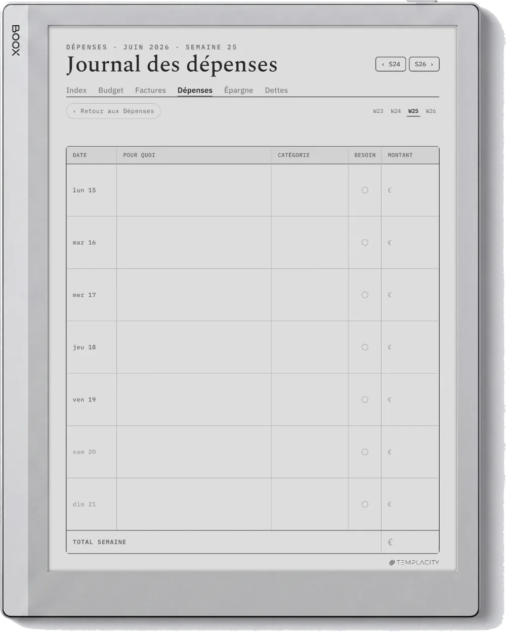 The Planner · Budget Boox Go 10.3 page 3