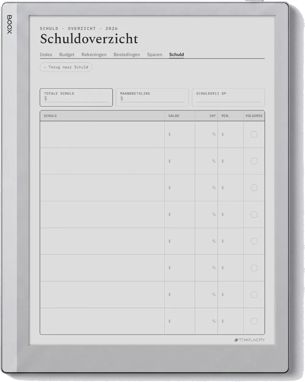 The Planner · Budget Boox Go 10.3 pagina 5