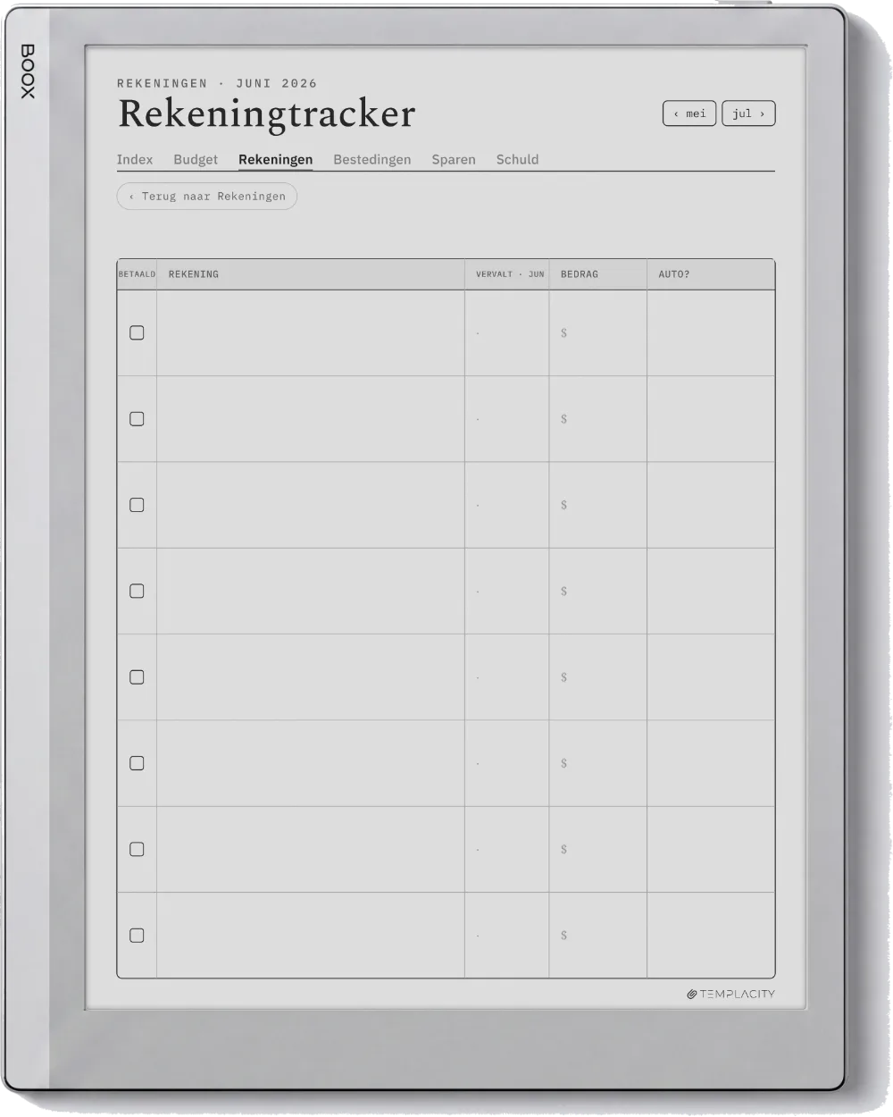 The Planner · Budget Boox Go 10.3 pagina 2