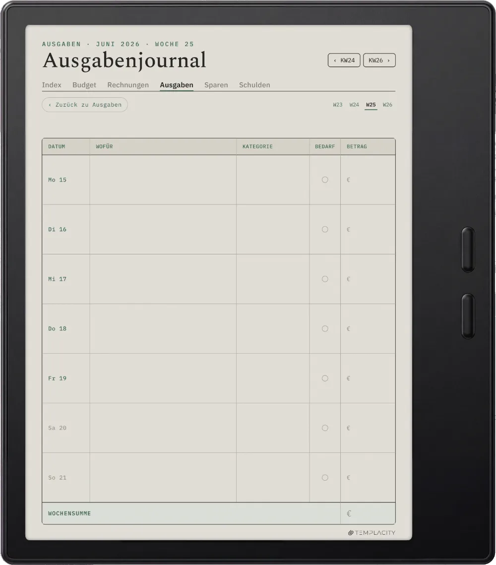 The Planner · Budget Boox Go Color 7 (Gen II) Seite 3