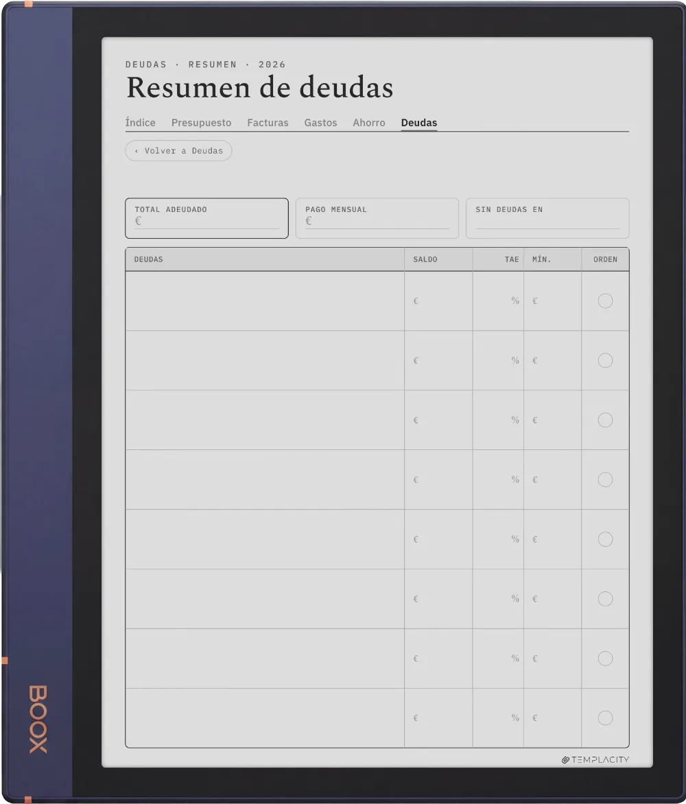 The Planner · Presupuesto Boox Note Air2 página 5
