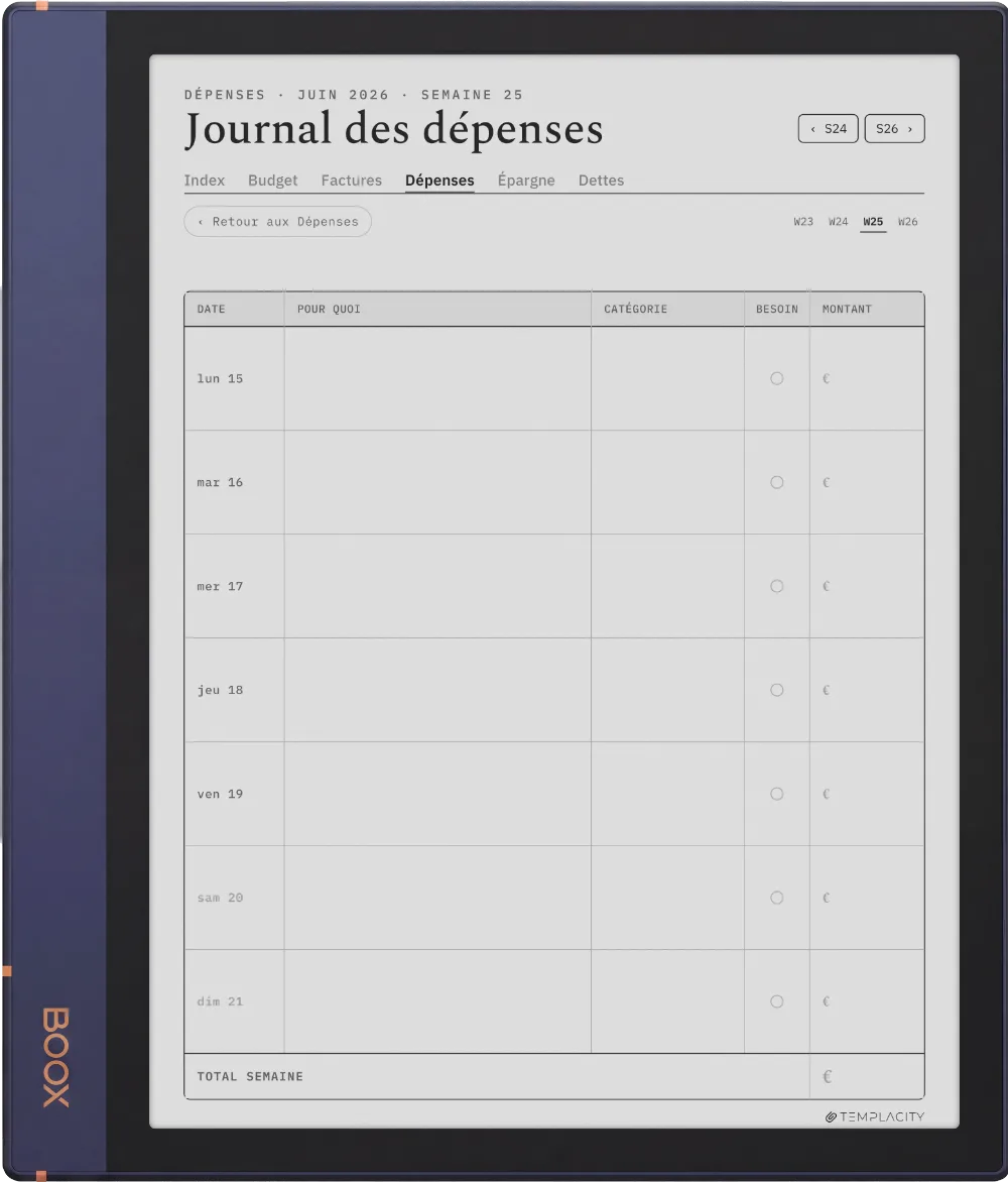 The Planner · Budget Boox Note Air2 page 3