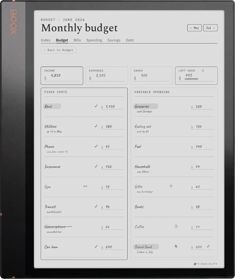 The Planner on the Boox Note Air 3