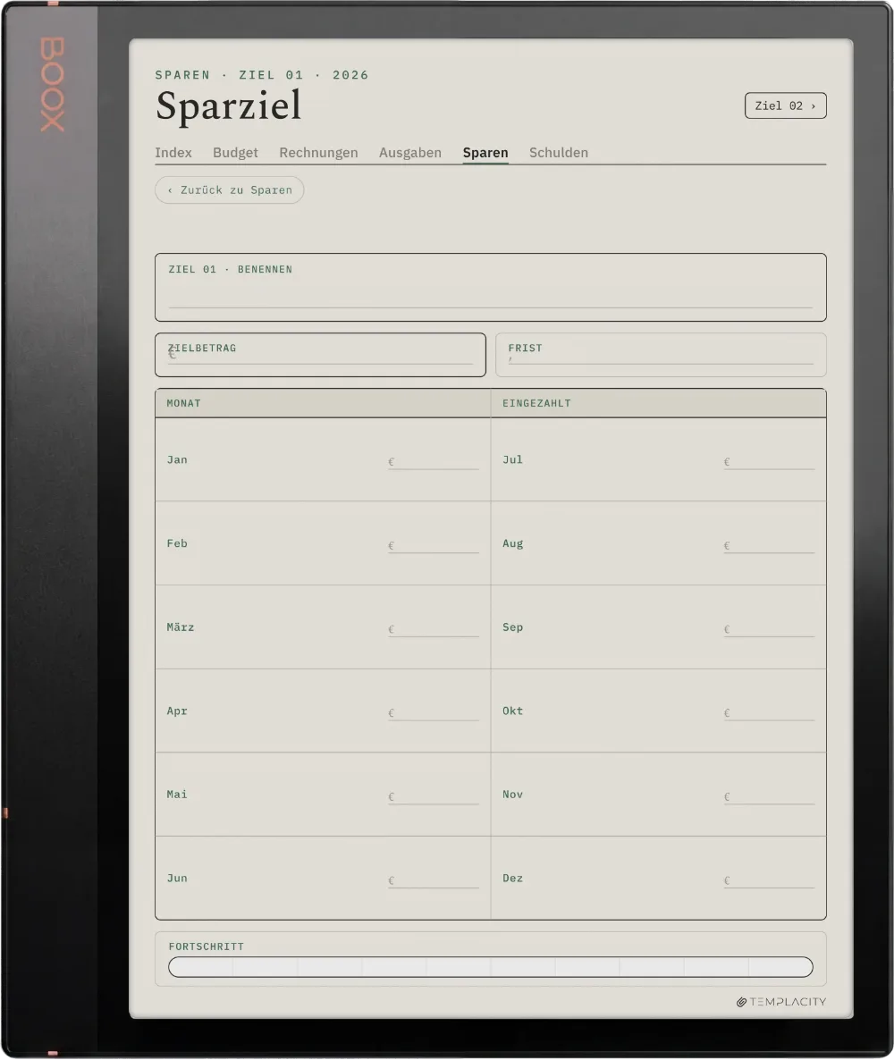 The Planner · Budget Boox Note Air3 C Seite 4