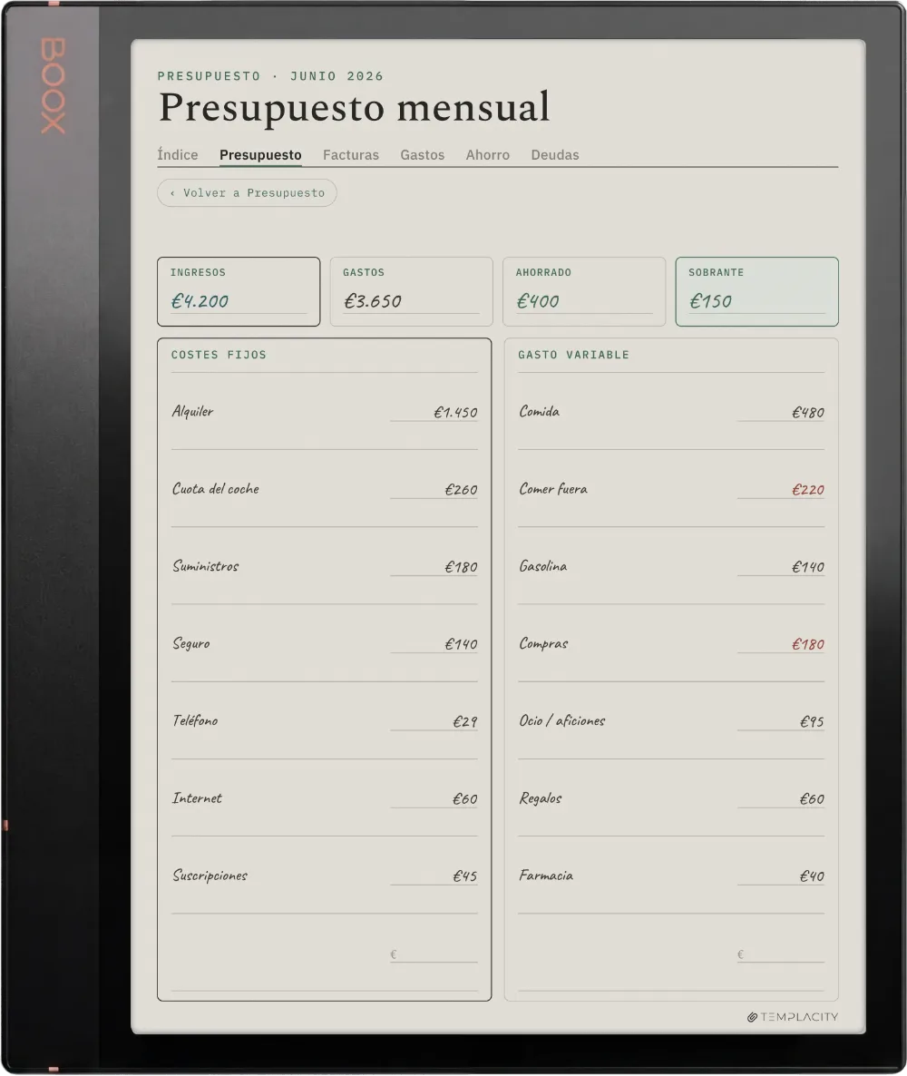 The Planner en el Boox Note Air3 C