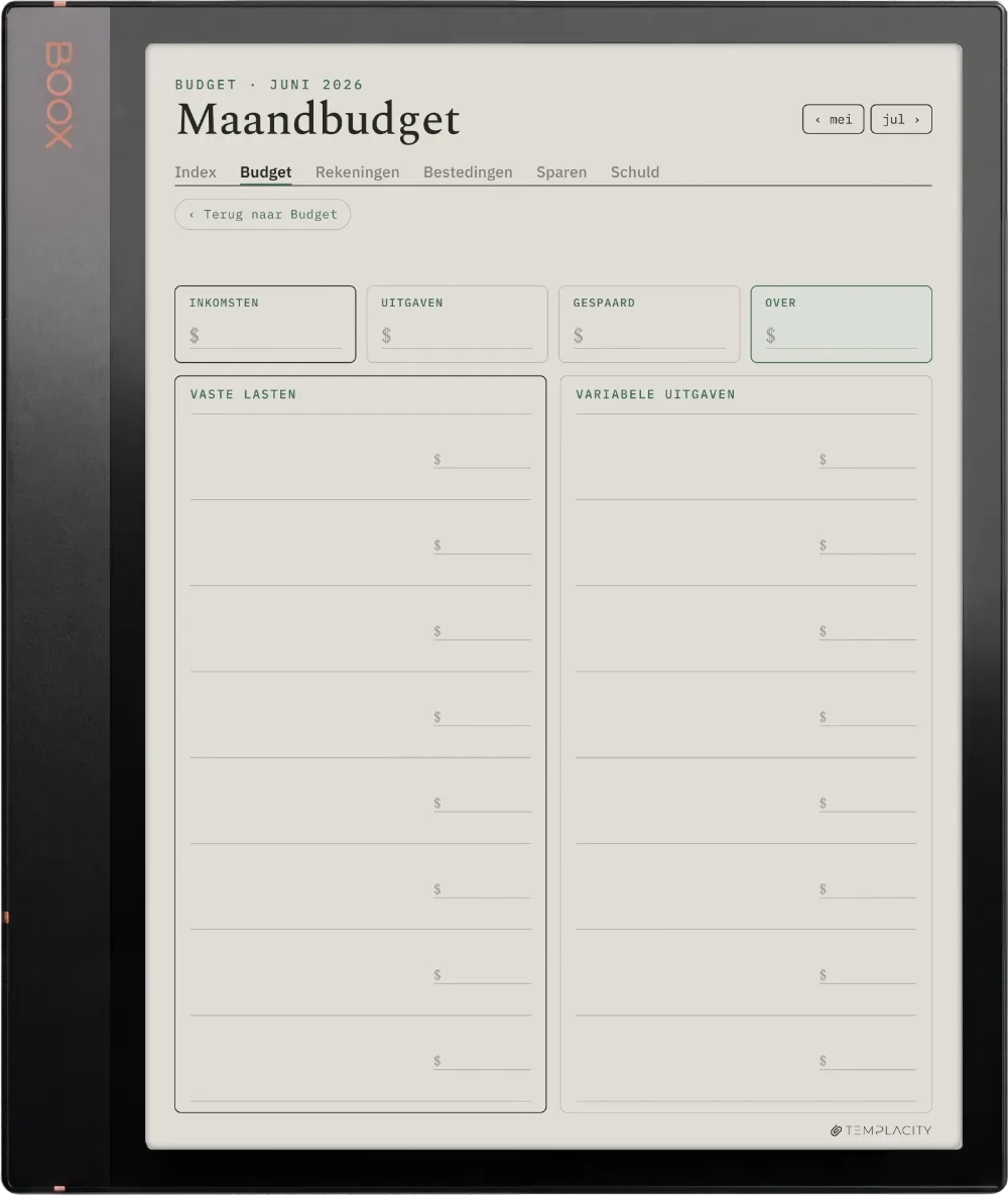 The Planner · Budget Boox Note Air3 C pagina 1