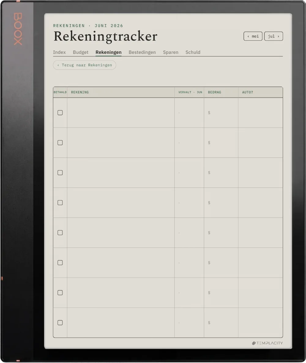 The Planner · Budget Boox Note Air3 C pagina 2