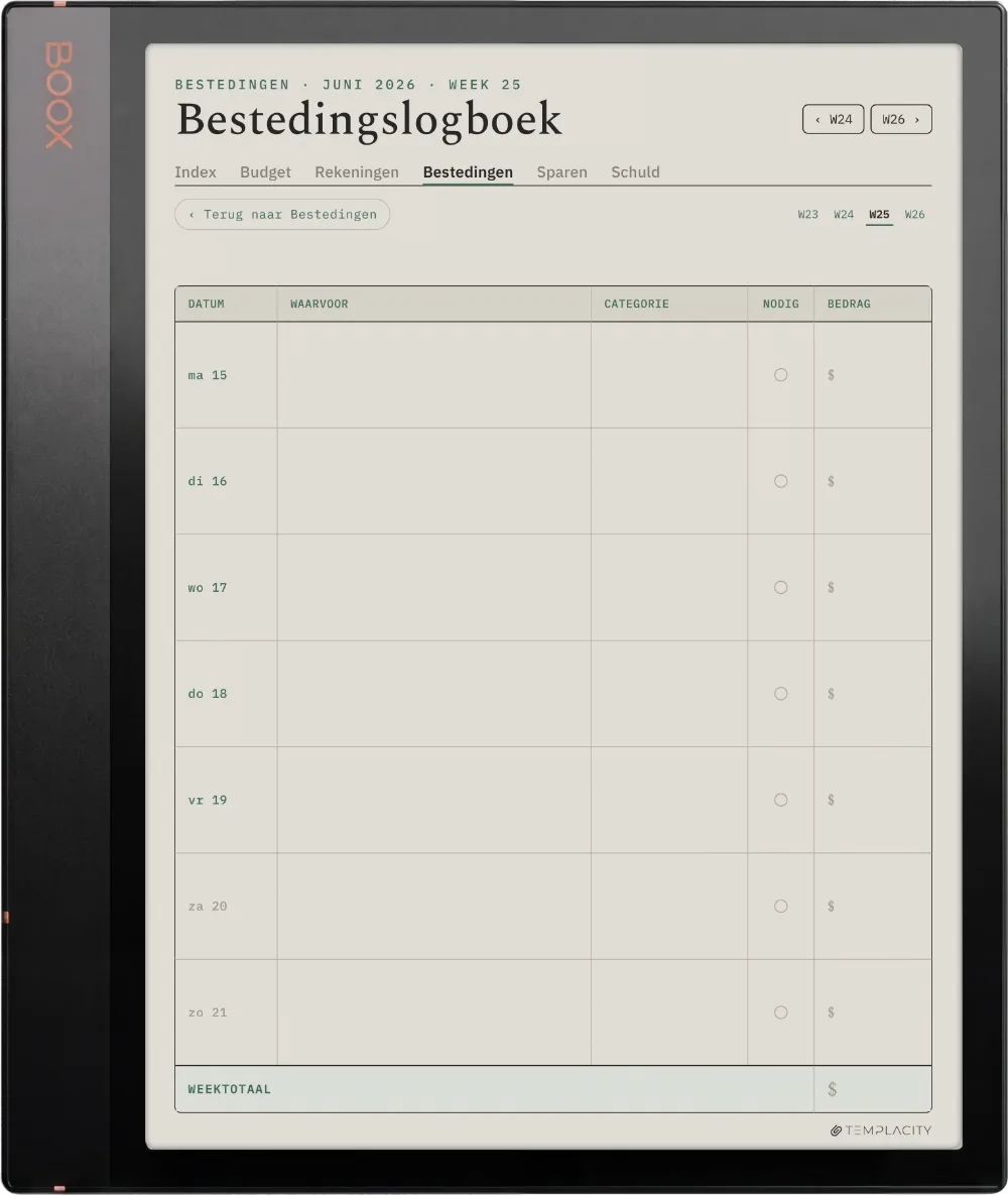 The Planner · Budget Boox Note Air3 C pagina 3
