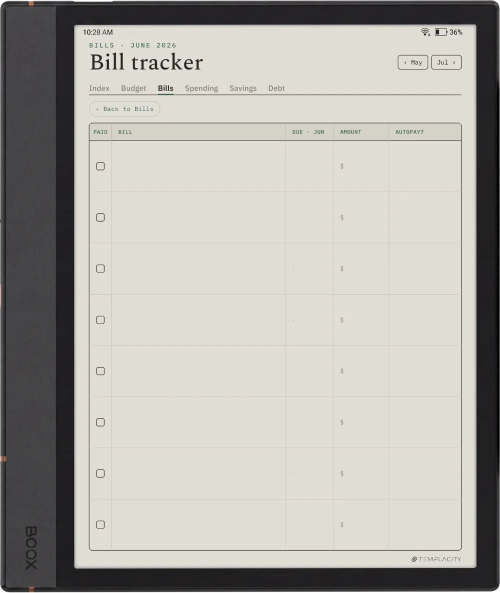 The Planner · Budget Boox Note Air4 C page 2
