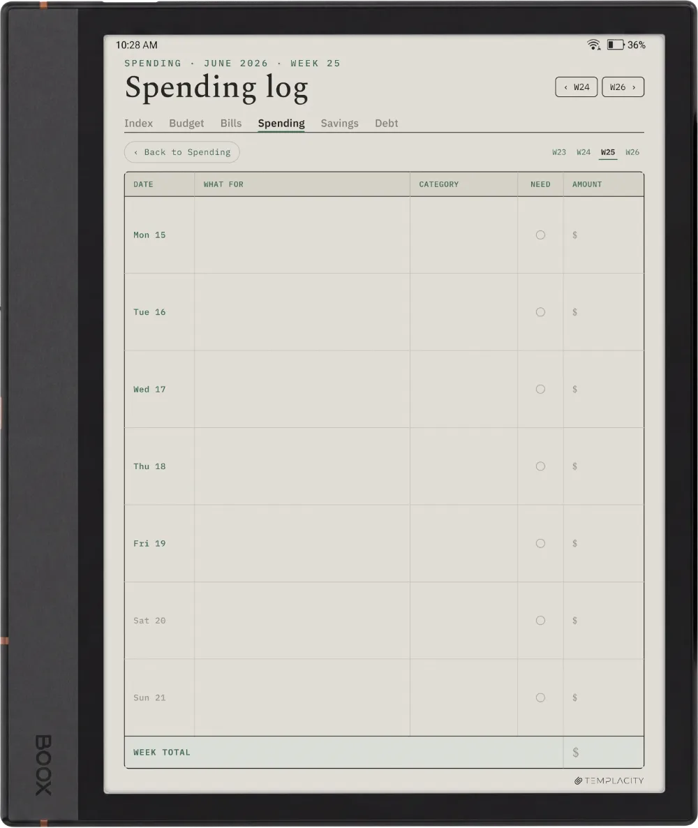 The Planner · Budget Boox Note Air4 C page 3