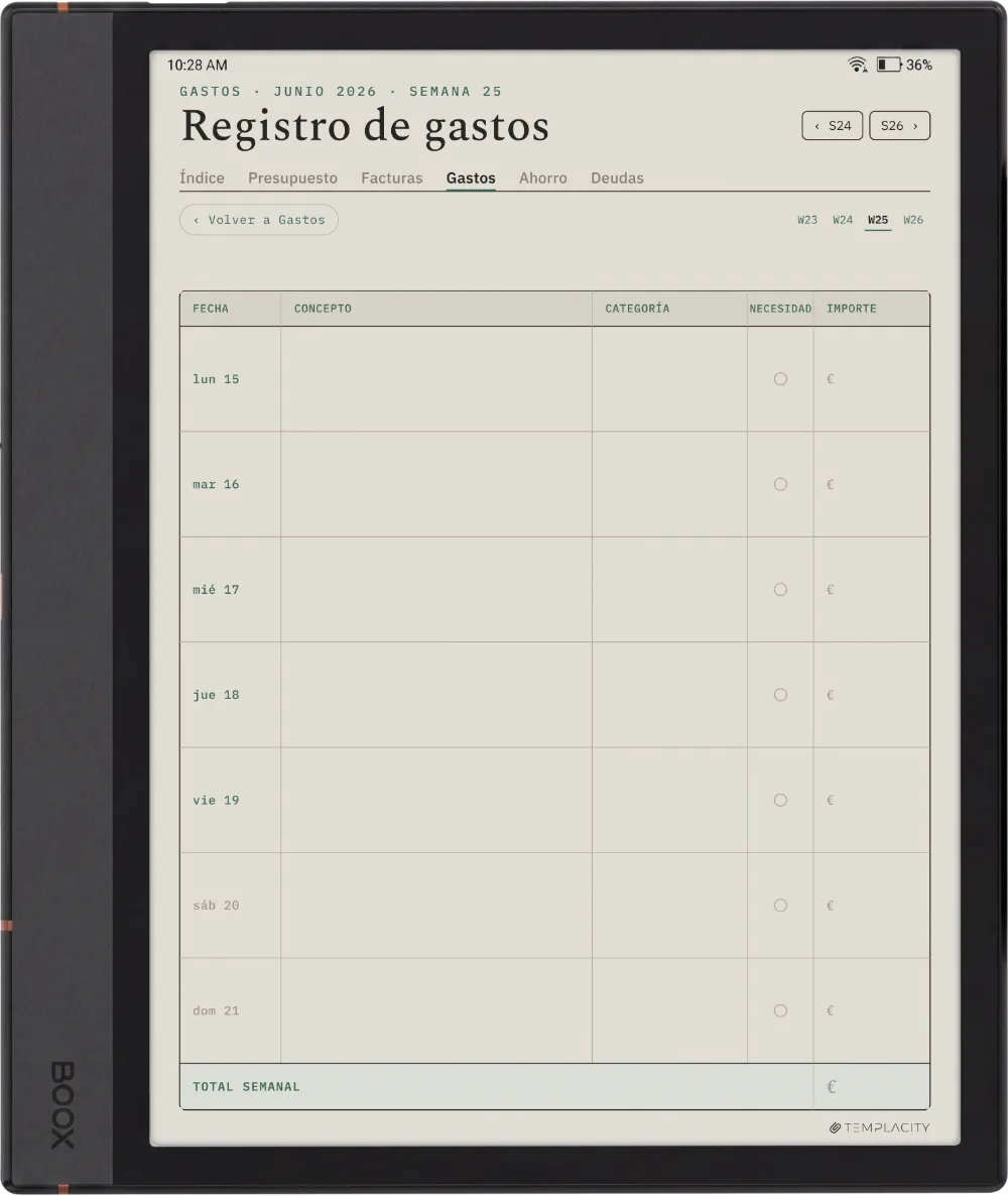 The Planner · Presupuesto Boox Note Air4 C página 3