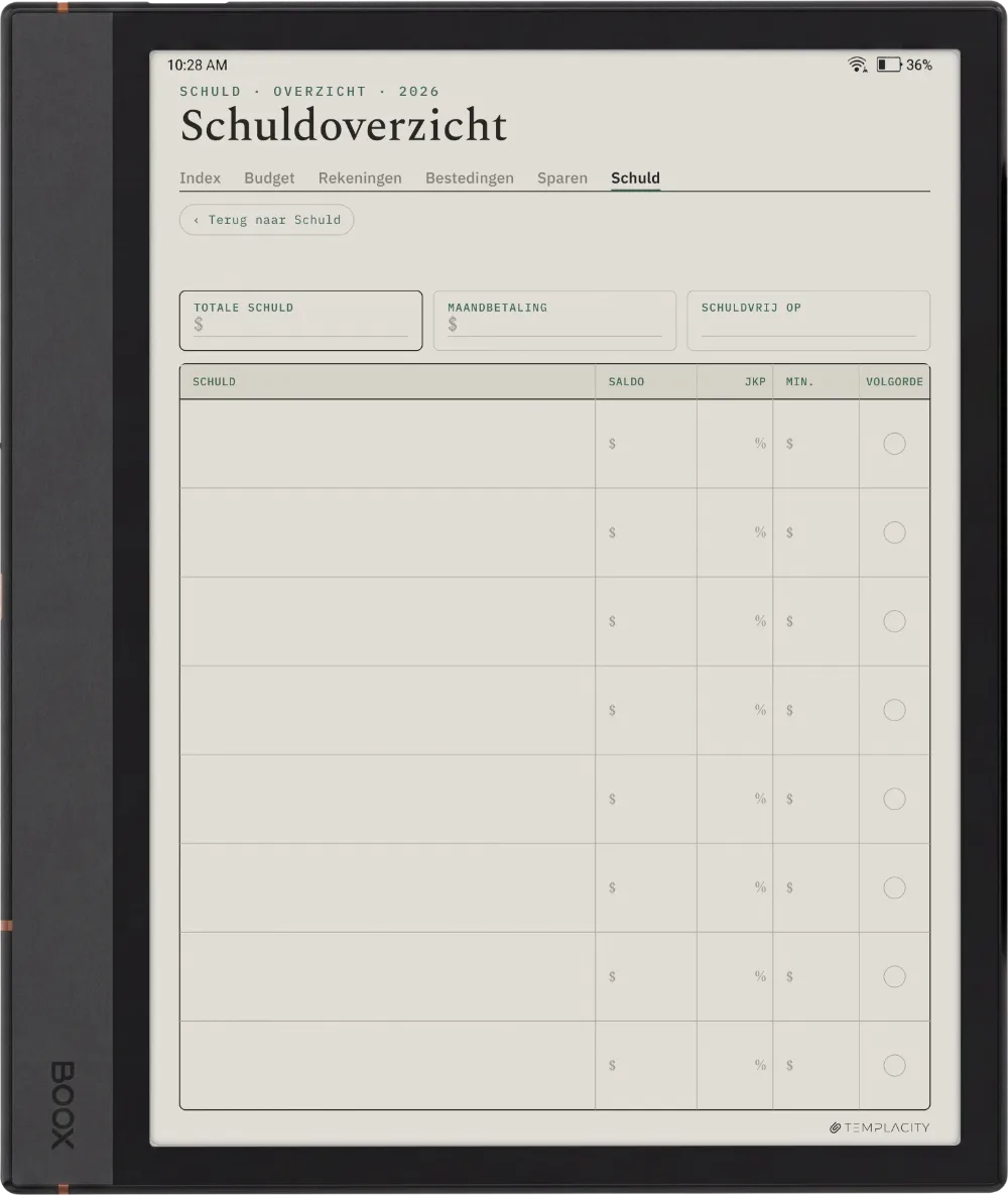 The Planner · Budget Boox Note Air4 C pagina 5