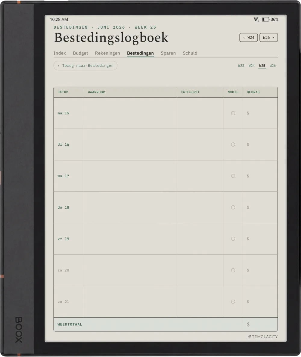 The Planner · Budget Boox Note Air4 C pagina 3
