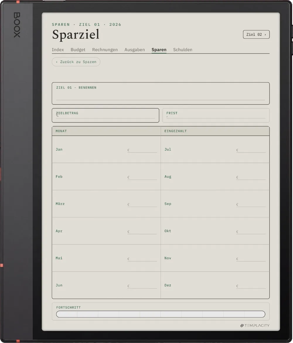The Planner · Budget Boox Note Air5 C Seite 4