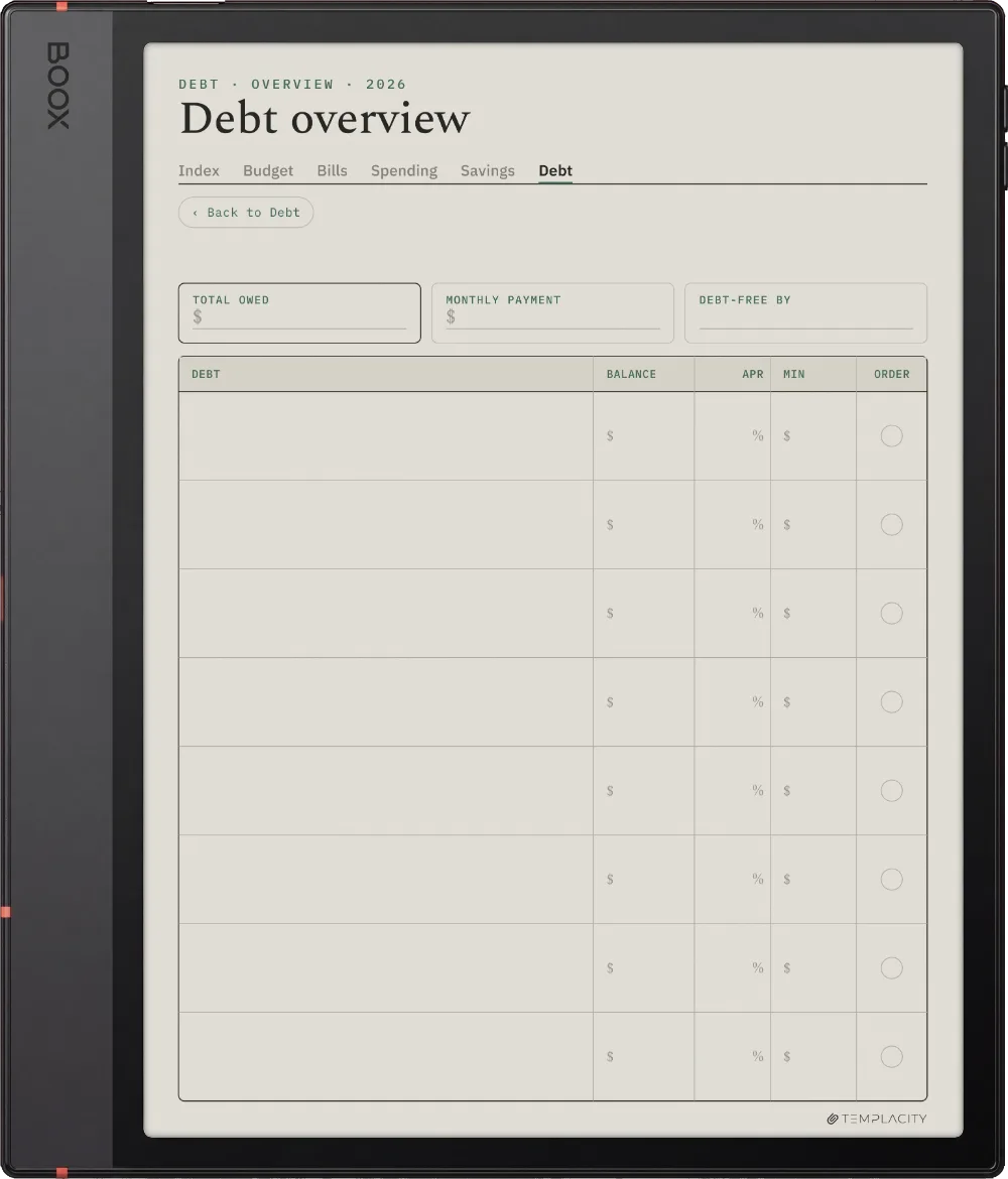 The Planner · Budget Boox Note Air5 C page 5
