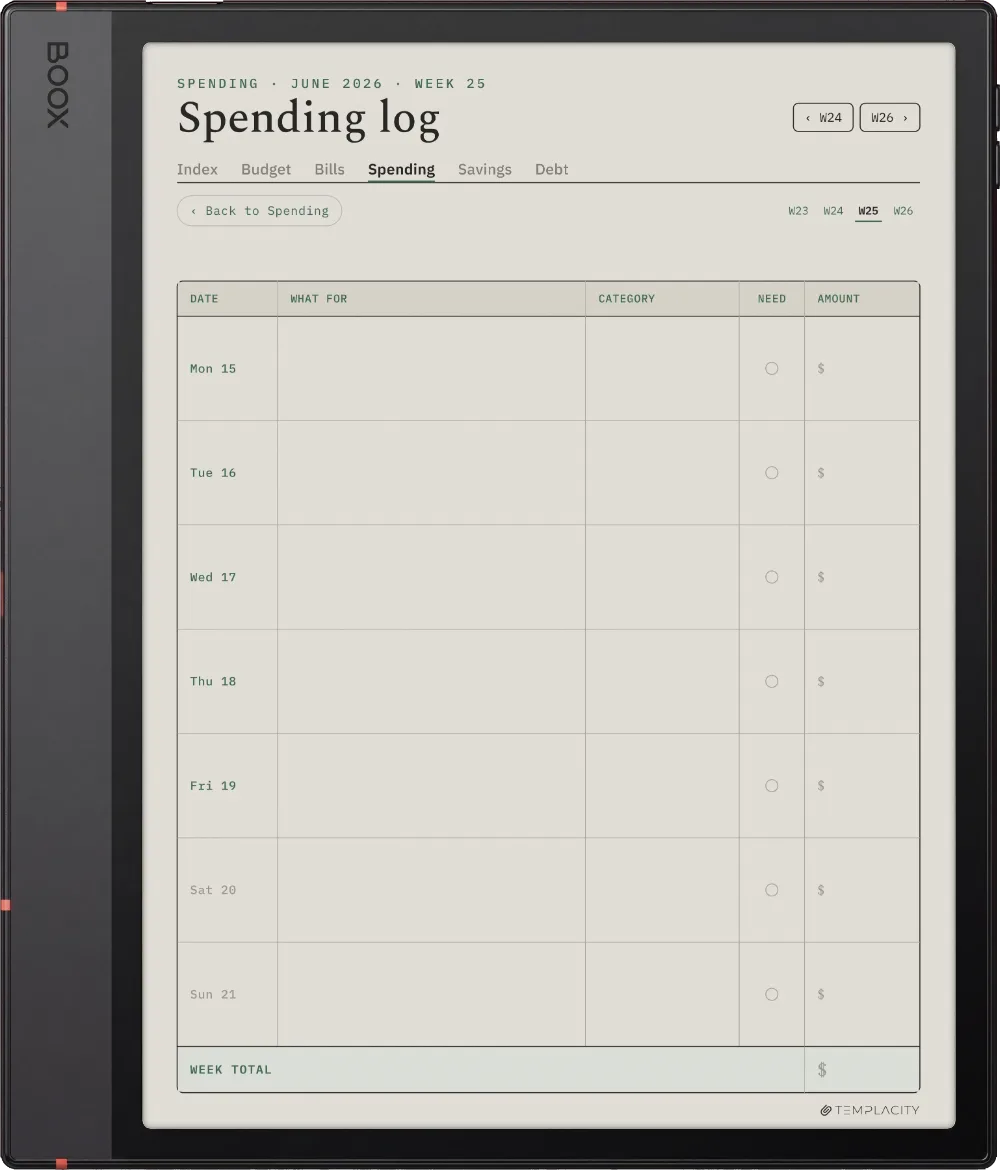 The Planner · Budget Boox Note Air5 C page 3
