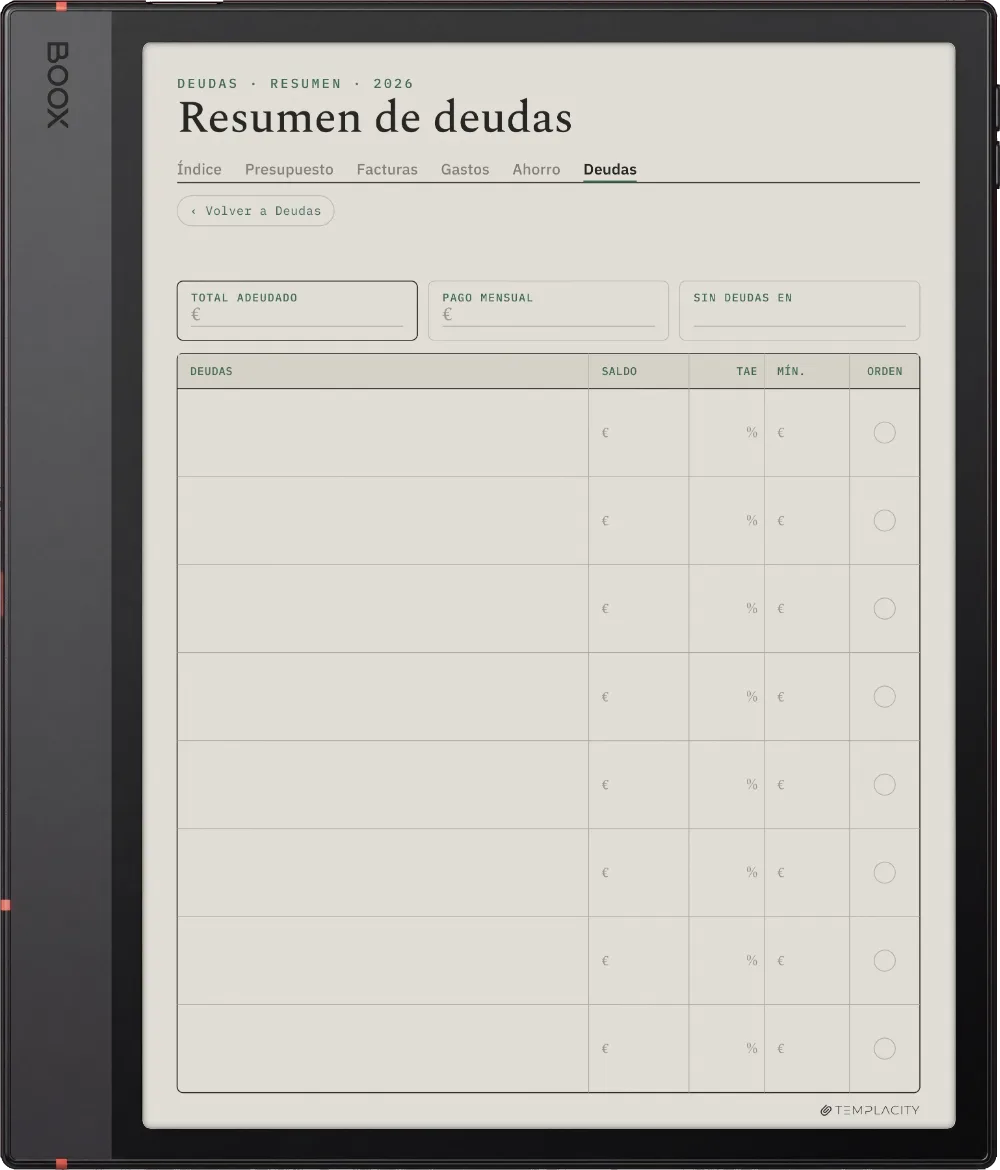 The Planner · Presupuesto Boox Note Air5 C página 5