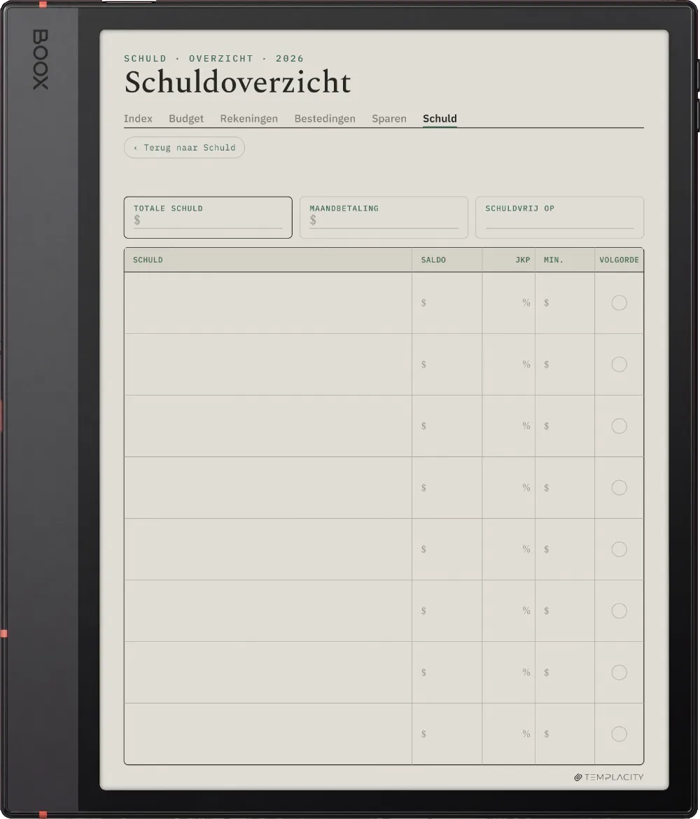The Planner · Budget Boox Note Air5 C pagina 5