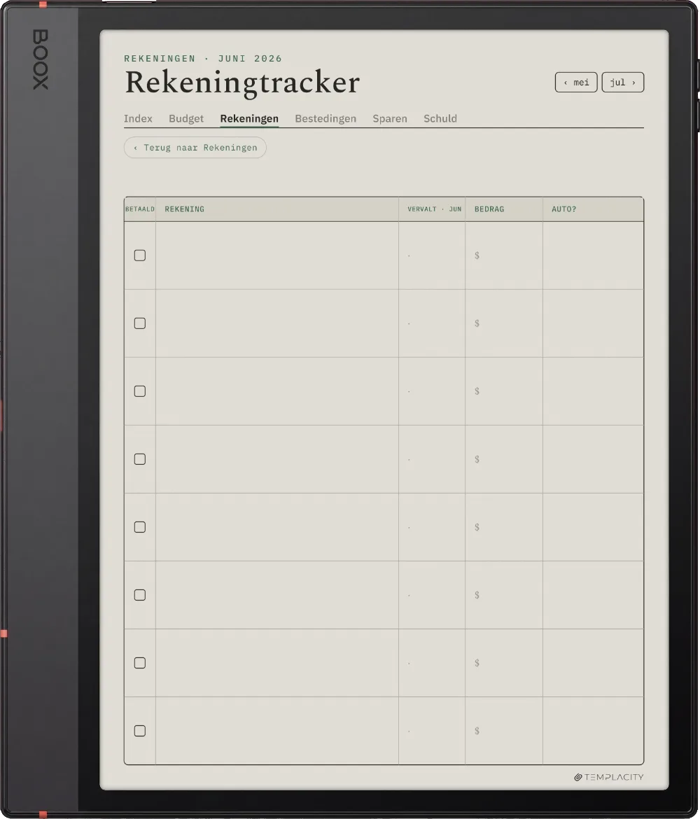 The Planner · Budget Boox Note Air5 C pagina 2