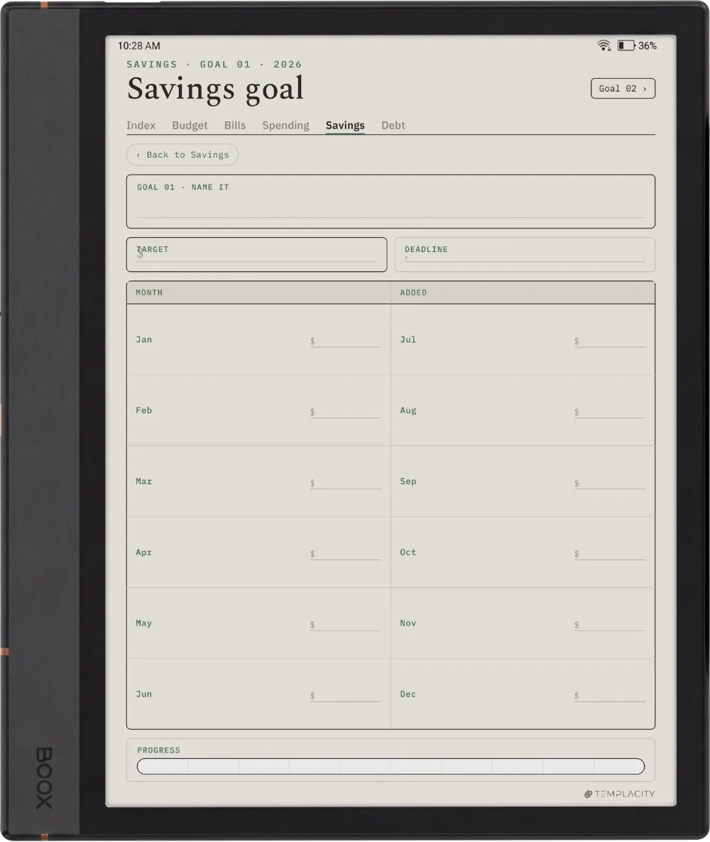 The Planner · Budget Boox Note Max page 4