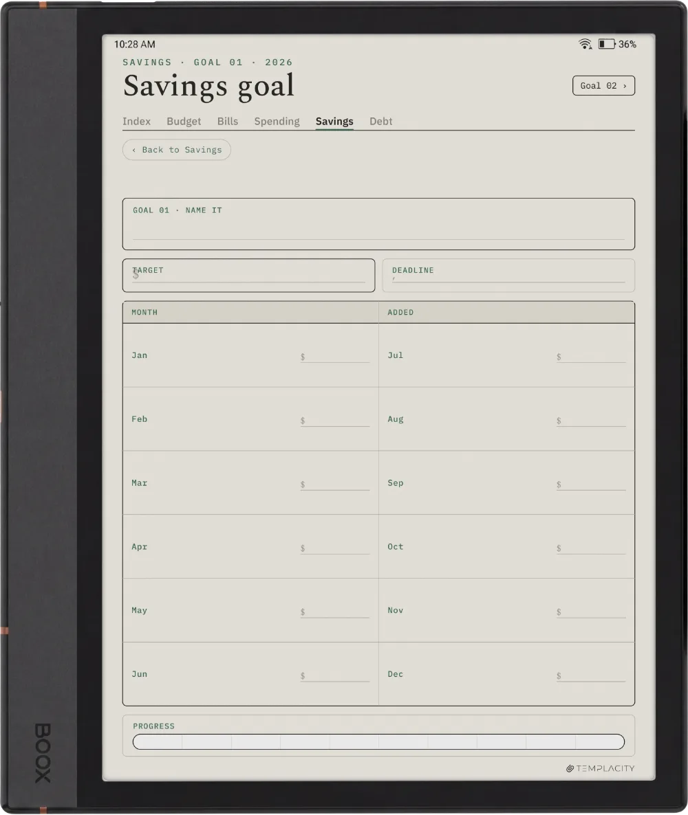 The Planner · Budget Boox Note Max page 4