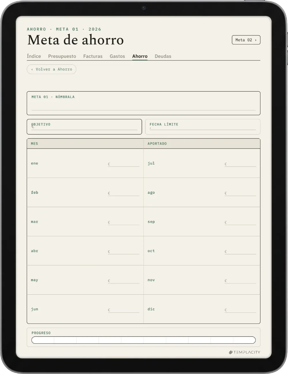 The Planner · Presupuesto iPad página 4