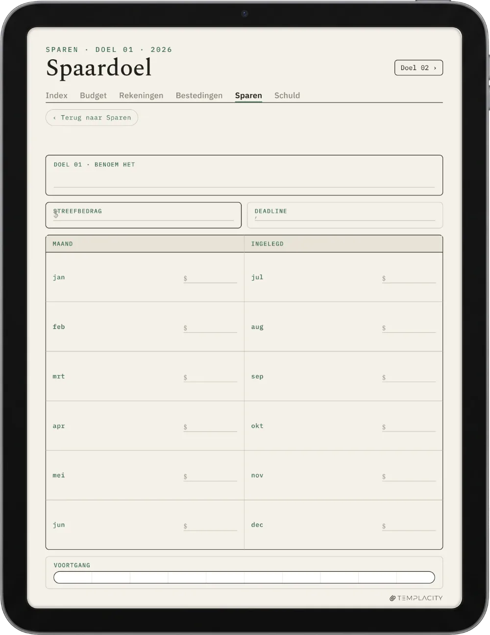 The Planner · Budget iPad pagina 4