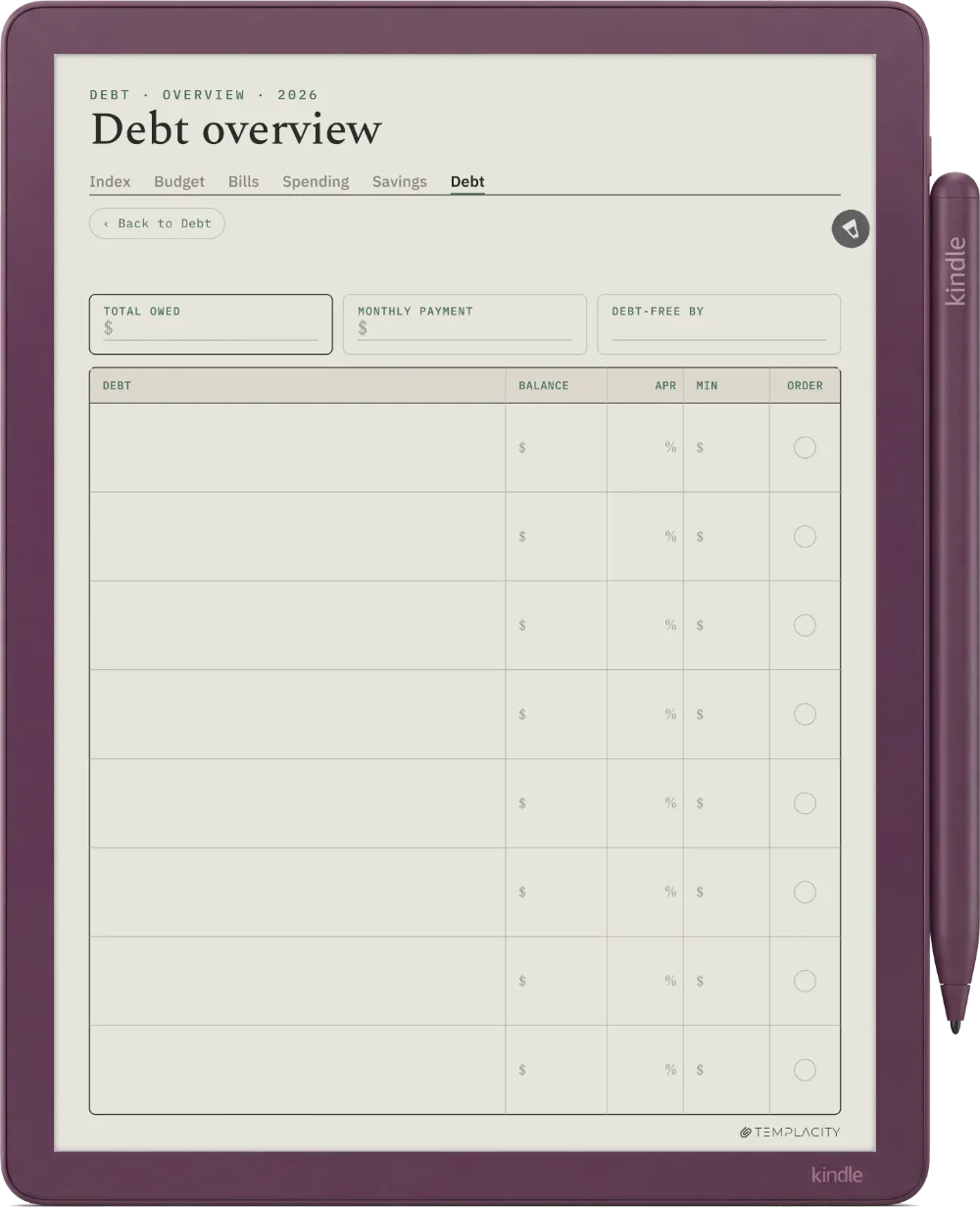 The Planner · Budget Kindle Scribe Colorsoft page 5